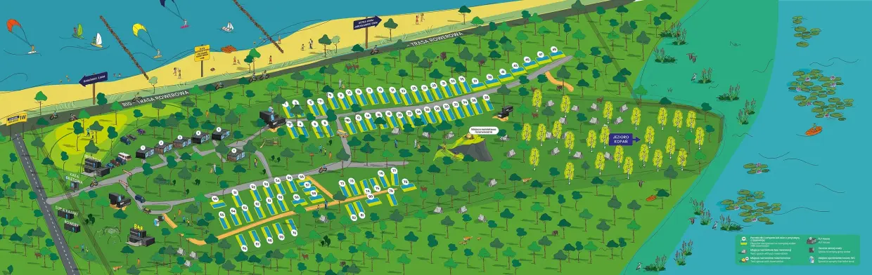 Mapa campingu FLY CAMP Kopań