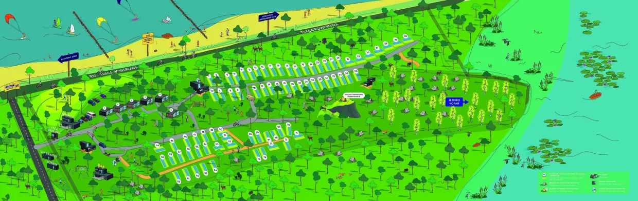 Mapa campingu FLY CAMP Kopań